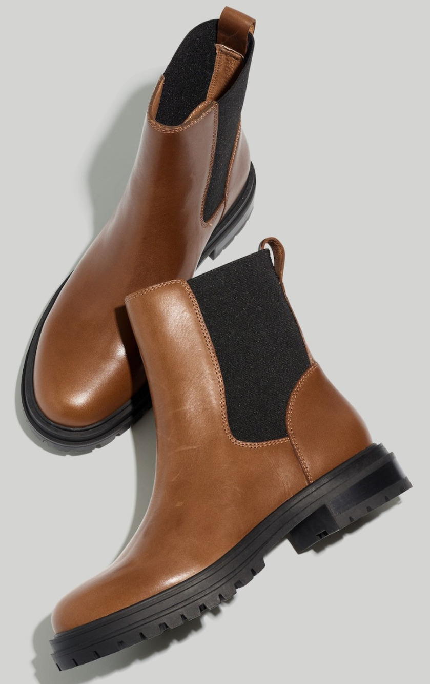 MADEWELL The Bradley Chelsea Women's Lugsole Boot Stable Brown SIZE 10 M